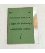 Vintage souvenir program twenty fifth anniversary Greenfield school Pitt... - €21,29 EUR
