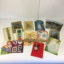 Vintage Lot of 14 Used Dad Husband Greeting Cards Art Scrapbooking Upcyc... - $18.69
