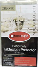 Crystal Clear Tablecloth Protector Oblong 60 x 108 inch Oblong - £10.26 GBP