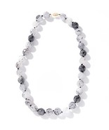  Faceted Black Rutilated Quartz Bead 14K 18" Necklace - $65.00