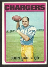 San Diego Chargers John Hadl 1972 Topps Football Card #15 vg/ex - $1.25