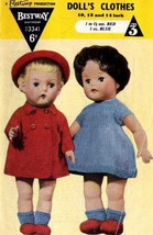 Vintage knitting pattern for dolls outfits Bestway 3341. PDF - $2.15