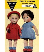 Vintage knitting pattern for dolls outfits Bestway 3341. PDF - £1.71 GBP