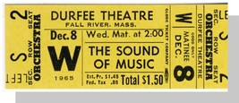 1965 DURFEE THEATRE TICKET,Fall River,MA,Sound Of Music - £39.33 GBP