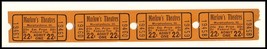 4-.22 Cent Marlow&#39;s Theatre Tickets, Murphysboro, Illinois/IL, 1950&#39;s? - £3.93 GBP
