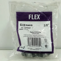 Hubbell Raco Flex 2611B2 3/8 in. Flex/AC/MC Duplex Connector 2 Qty. - £5.19 GBP