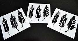 Acid Tactical 6 Pack - 7x7&quot; Feather Vinyl Airbrush Spray Paint Stencils - £9.37 GBP