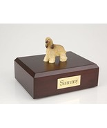 Pet Cremation Urn - Afghan Dog Figurine on Traditional, Small, Maple Woo... - $211.07 CAD