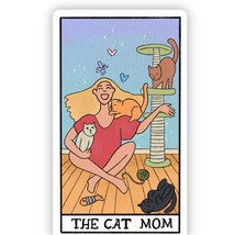 &quot;The Cat Mom&quot; Tarot Card Vinyl Sticker - $3.96