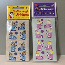 Vintage Stickermagic Clown Stickers Fuzzy + - £8.05 GBP
