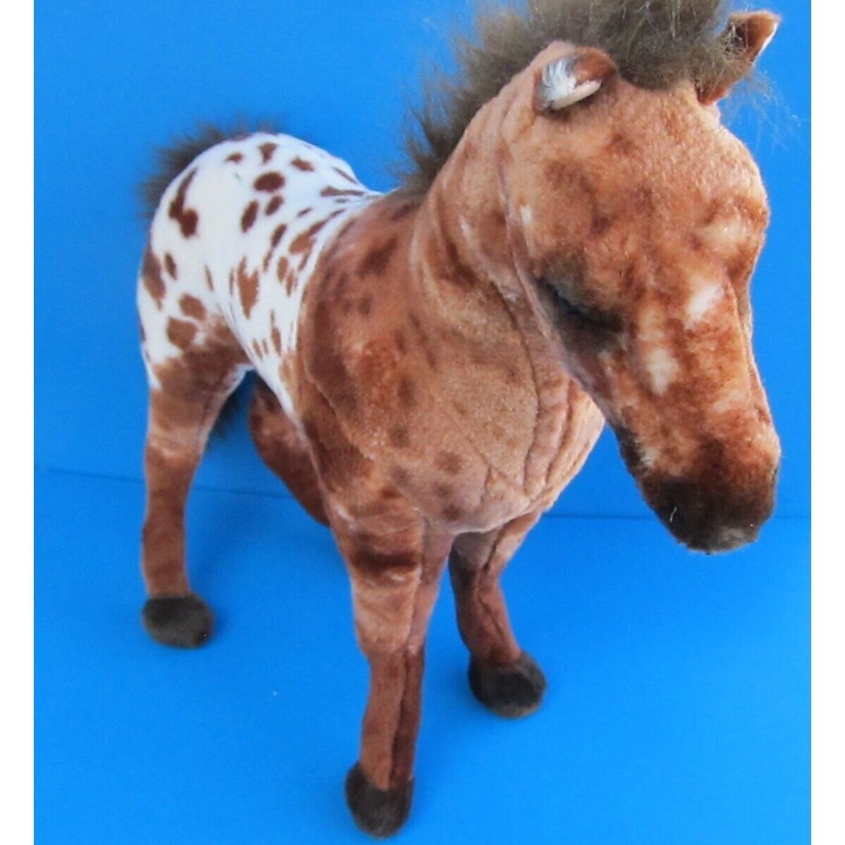 Toys To Grow On Stuffed Plush Appaloosa Horse Pony 18&quot; Realistic Wired Legs - $40.00