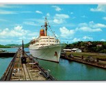 Cruise Spedizione Attraverso Panama Canale Panama Unp Cromo Cartolina L19 - $4.49