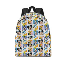 Mickey Mouse Play All Day Party Leisure Canvas Backpack Sport GYM Travel Daypack - £19.76 GBP