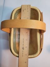 Longaberger Basket 2002 Small with Yellow Liner and Clear Protector image 5