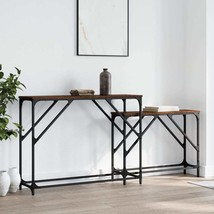 Nesting Console Tables 2 pcs Brown Oak Engineered Wood - £49.95 GBP