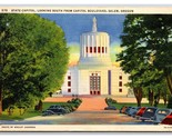 Oregon State Capitol Building Salem OR UNP Linen Postcard T21 - £2.09 GBP