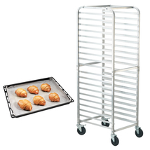 VEVOR Bun Pan Rack, 20-Tier Commercial Bakery Racks with Brake Wheels, A... - $159.99