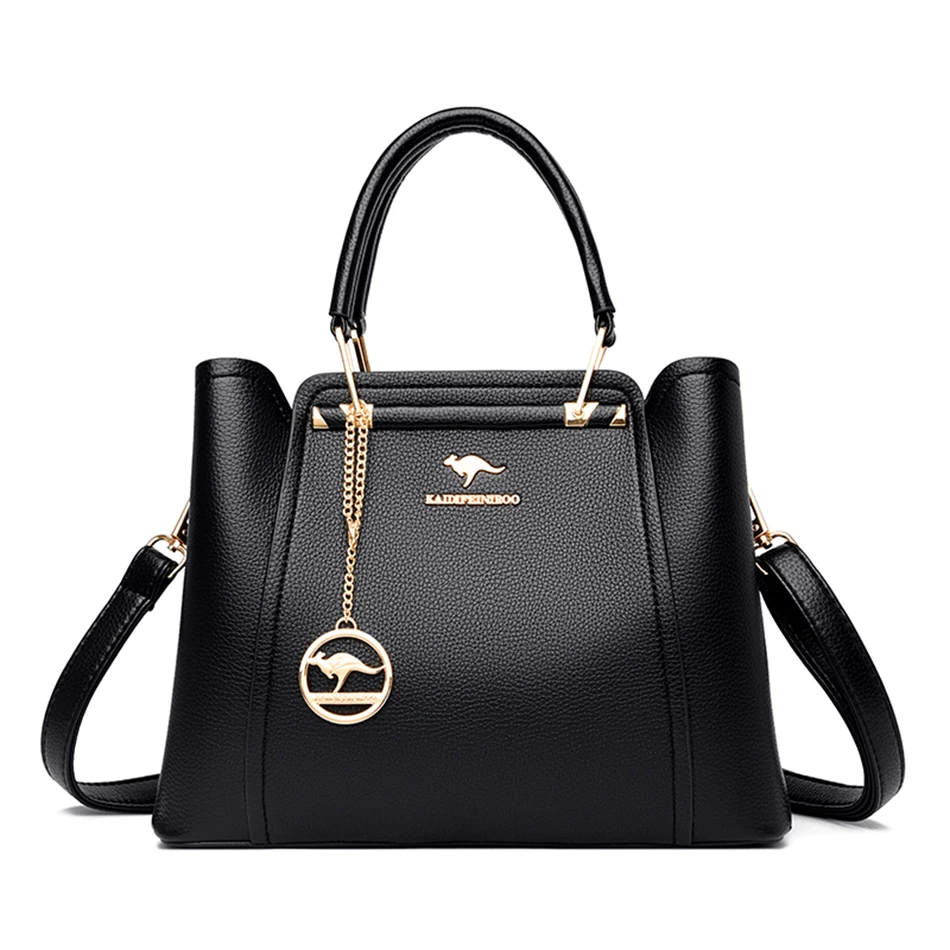 Soft Leather Luxury Handbags Women Bags Designer 3 Layers Shoulder Cross... - $54.34