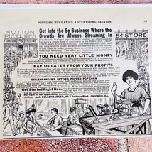 1914 Get Into the 5¢ Business - Kettle Popped Corn - Original Vtg PRINT AD - $14.84