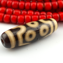7 occhi modello unico himalayano tibetano agata Dzi bead amuleto... - €95,47 EUR