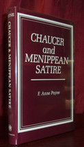 Chaucer &amp; Menipp EAN Satire First Edition Fine Hardcover Dj Study By F Anne Payne - £10.55 GBP