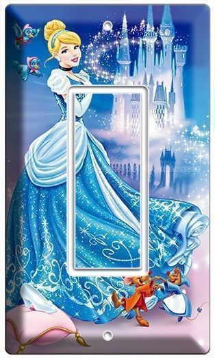 PRINCESS CINDERELLA GFI LIGHT SWITCH COVER CHILDREN'S GIRLS PLAY ROOM BEDROOM