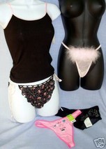 new Lot sz Small Cami Thongs Gs Boyshort Panties pink blk S $63 retail - £19.77 GBP