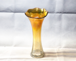 Vintage IMPERIAL Glass Midsize 11&quot; Marigold To Clear CARNIVAL GLASS Flar... - £28.24 GBP
