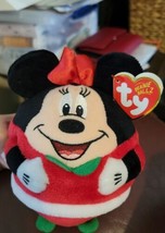 Ty Beanie Ballz Disney Minnie Mouse Christmas Holiday Plush Ball 2013 NEW - £9.58 GBP