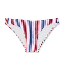 Xhilaration Juniors Ribbed Cheeky Bikini Bottom Red White Blue Size M - £9.49 GBP