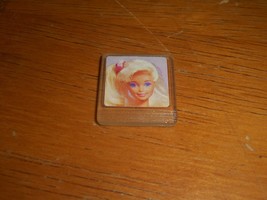 BARBIE plastic photo yellow hair small collectible unique one sided MATTEL - $10.00