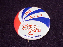 1980 DARE Ski to Sea, Whatcom County, Washington Pinback Button, Pin - $4.95