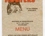 Hooters Menu Inner Harbor - $14.85