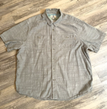 Woolrich Green Short Sleeve Button Front Men&#39;s Size XXL Comfortable Light - $13.54