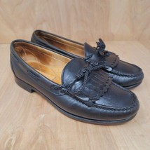 Allen Edmonds Woodstock Mens Loafers Size 8.5 C Kiltie Tie Black Dress S... - $35.87