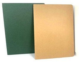 Moleskine Journals 2PK 10in x 7in Green and Tan - $7.09
