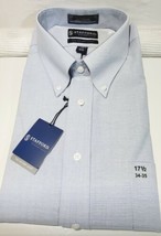 Stafford  Mens Dress Shirt Vintage 90s Label Blue 17 1/2  34/35 Classic Fit - £23.99 GBP