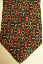 NEW Brooks Brothers Black With Gold and Red Keychains Silk Tie Made in USA - £26.97 GBP