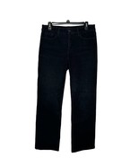 NYDJ Women's Jeans LiftXTuck Mid-Rise Straight Dark Wash Stretch Denim Black 12 - $19.79