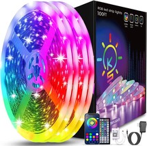 Keepsmile 100Ft Led Strip Lights (2 Rolls Of 50Ft) Bluetooth Smart App Music - £23.97 GBP