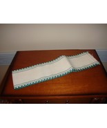 Cross Stitch Band Fabric White With Green Trim - €15,73 EUR