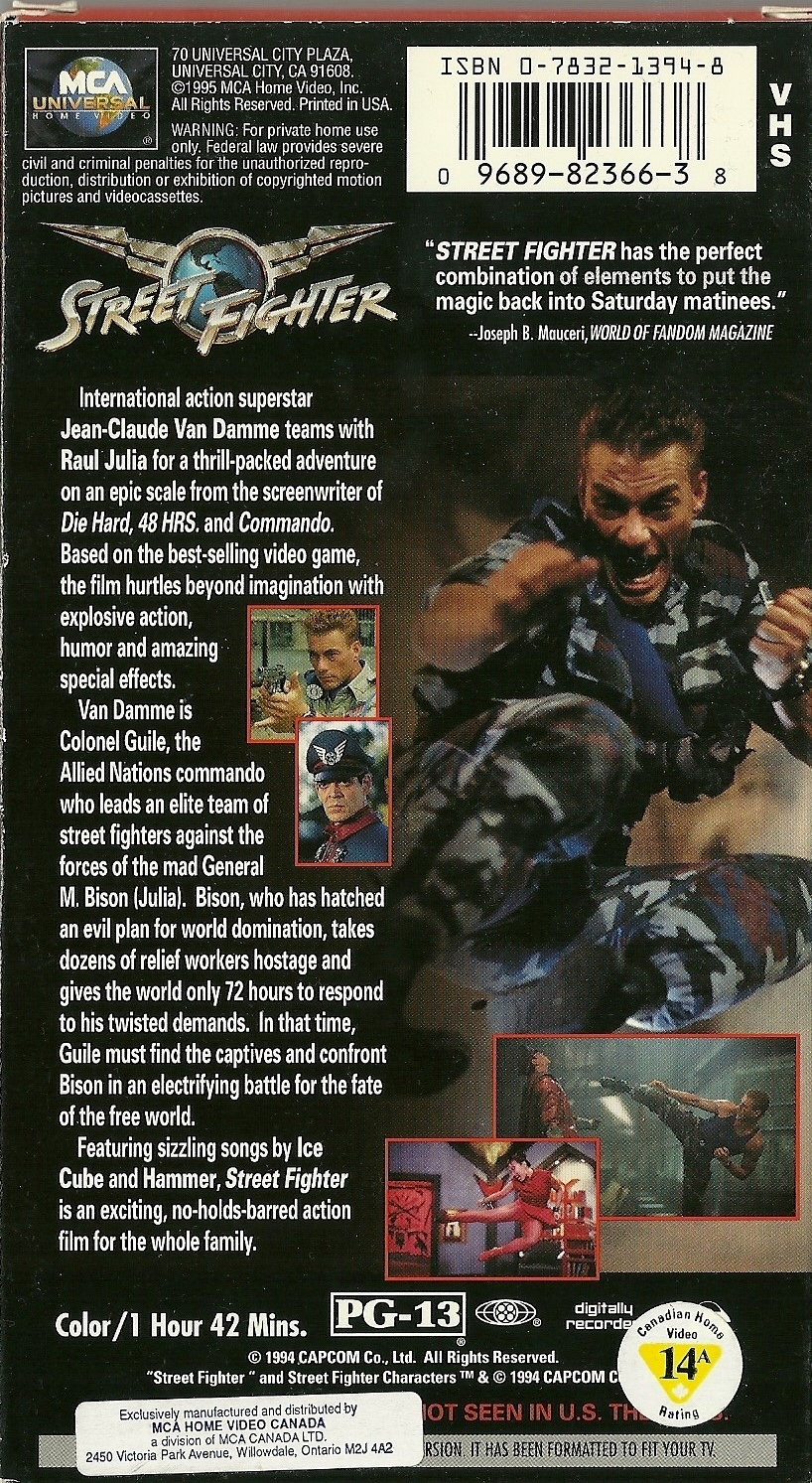 Street Fighter VHS Jean-Claude Van Damme and 50 similar items