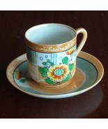Japan Espresso Cup with saucer Bone China Hand Painted - £7.68 GBP