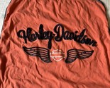 Harley-Davidson Baby Girl spell Out Front Receiving Blanket Rose Print Back - $30.63