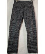 Lululemon Legging Womens Size 6 Gray Striped High Times Elastic Waist Lo... - $20.10
