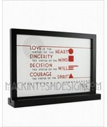 Square Shaped FLW Organic Commandment List in Thick Black Framing - $129.36 CAD