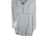 Diamante White Boho Shirt Size Small - $9.00
