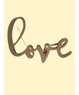 Love - Matte Gold Tone  Wall Hanging Sign 16&quot; Word Art Home Decor Cursive  - €10,37 EUR