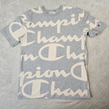 Champion Heritage Shirt Mens Medium T-Shirt Script Spellout All over Print Logo - £19.05 GBP