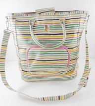 Tara Boone Multi-Color Striped Cross-Body Beach Tote Shoulder Bag Handbag  - £26.18 GBP